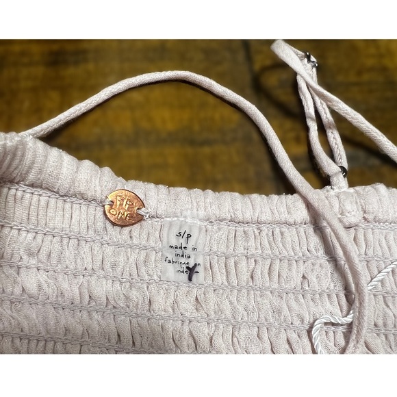 Free People One Carrie Flocked Bralette nwot (neautral) - Picture 4 of 4